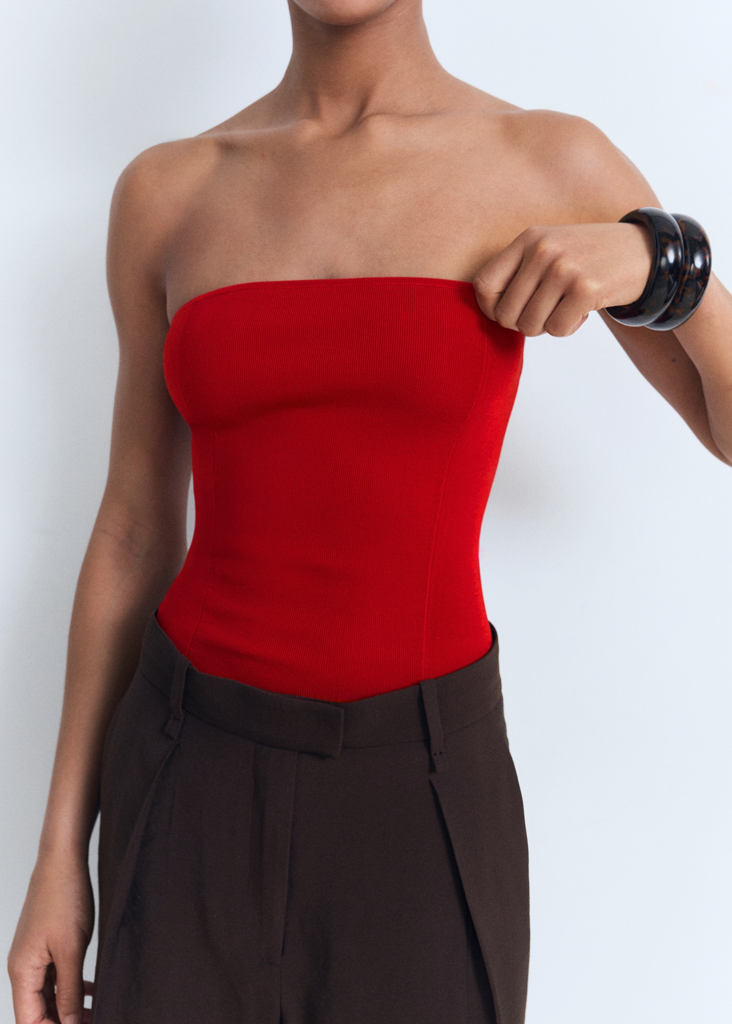 Strapless Fitted Top - Women | Mango United Kingdom