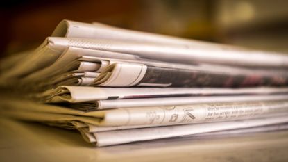 A pile of newspapers