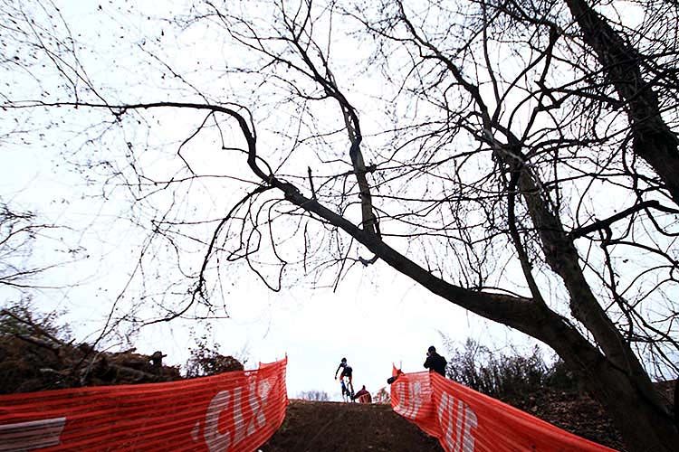 The last rider heads toward the finish at the 2019 Supercross Cup, Suffern, NY