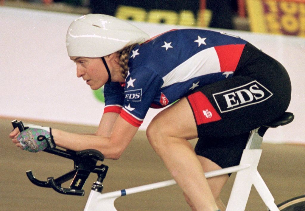 US cyclist Rebecca Twigg competes in the individuals in the World Cycling Cup 24 May in Cali Colombia Twigg came in with a time of 339790 minutes AFP PHOTOJair CABAL Photo by JAIR CABAL AFP Photo credit should read JAIR CABALAFP via Getty Images