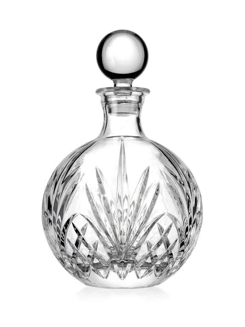 Dublin Crystal Round Whiskey Decanter – 36oz