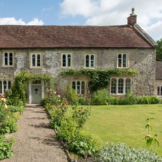 exterior of a stone listed house in somerset