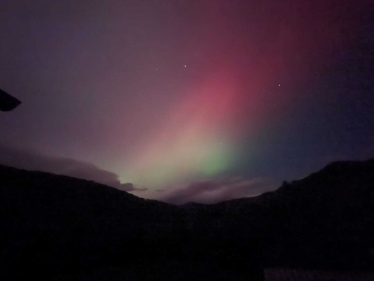Northern lights captured from South Carolina.