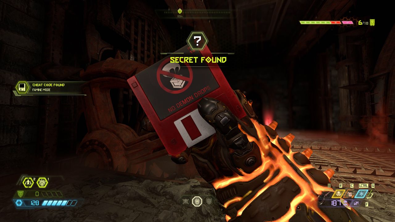 doom eternal cheat codes - famine mode - nekravol