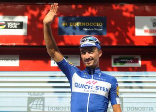 Julian Alaphilippe (Quick-Step Floors) celebrates on the podium