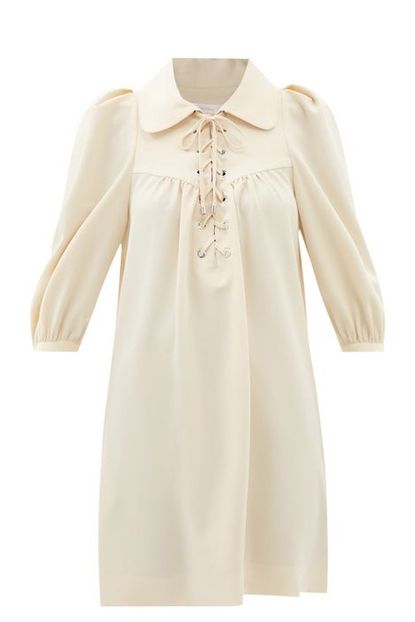 See By Chloé Lace-Up Crepe Dress