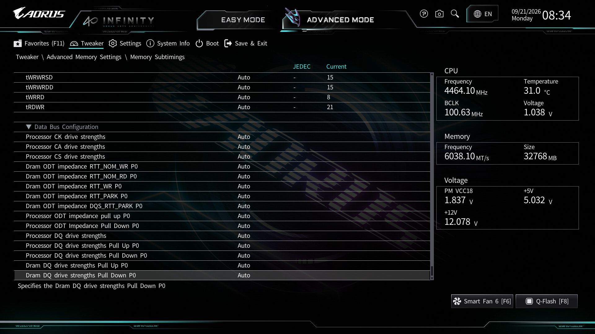 Gigabyte X870 Aorus Infinity - BIOS images
