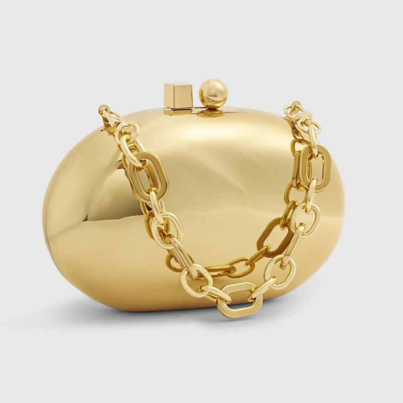 gold clutch bag