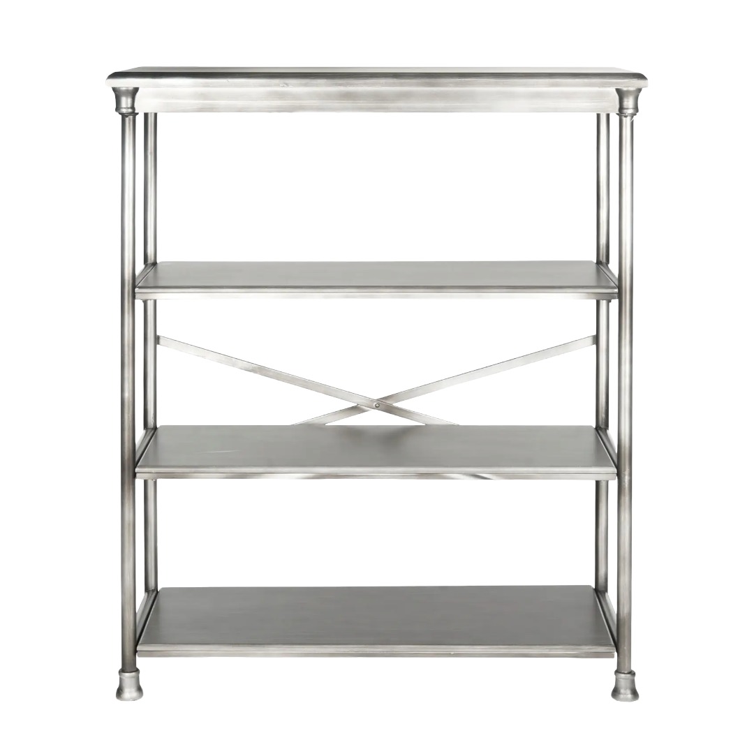Silver shelving