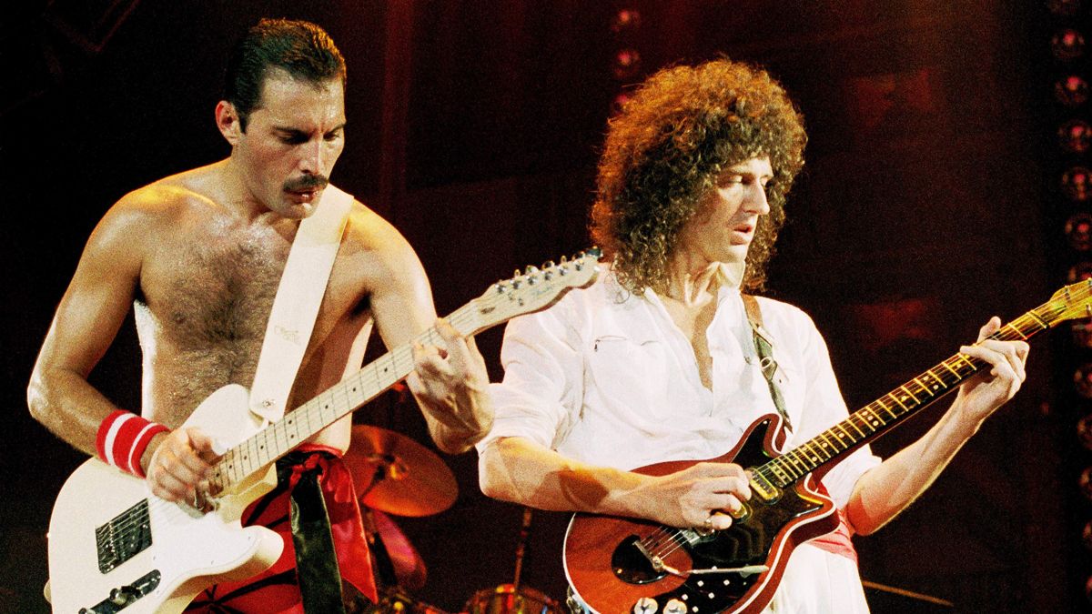 Brian May and Freddie Mercury