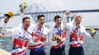 Team GB rowers Jack Beaumont, Angus Groom, Tom Barras and Harry Leask