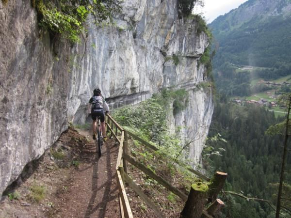 A post-race spin down in Champery