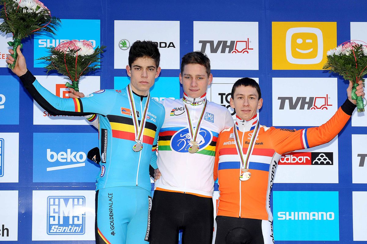 The elite men's podium was 2/3 U23 riders: Wout Van Aert, Mathieu van der Poel and Lars van der Haar.