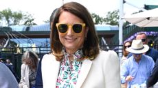 Carole Middleton attends day four of the Wimbledon Tennis Championships at the All England Lawn Tennis and Croquet Club on July 04, 2024