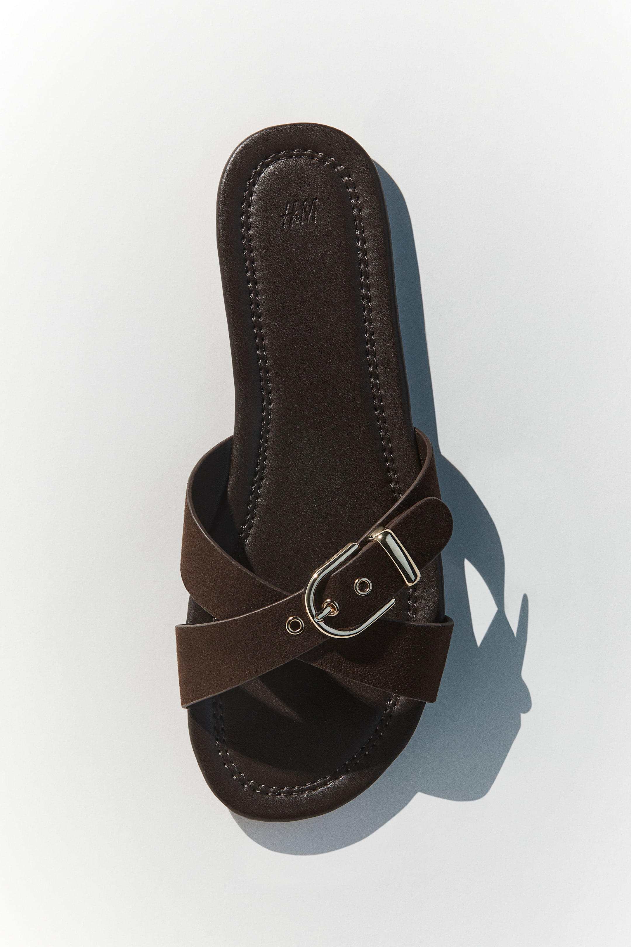 Crossover-Strap Sandals - Black
