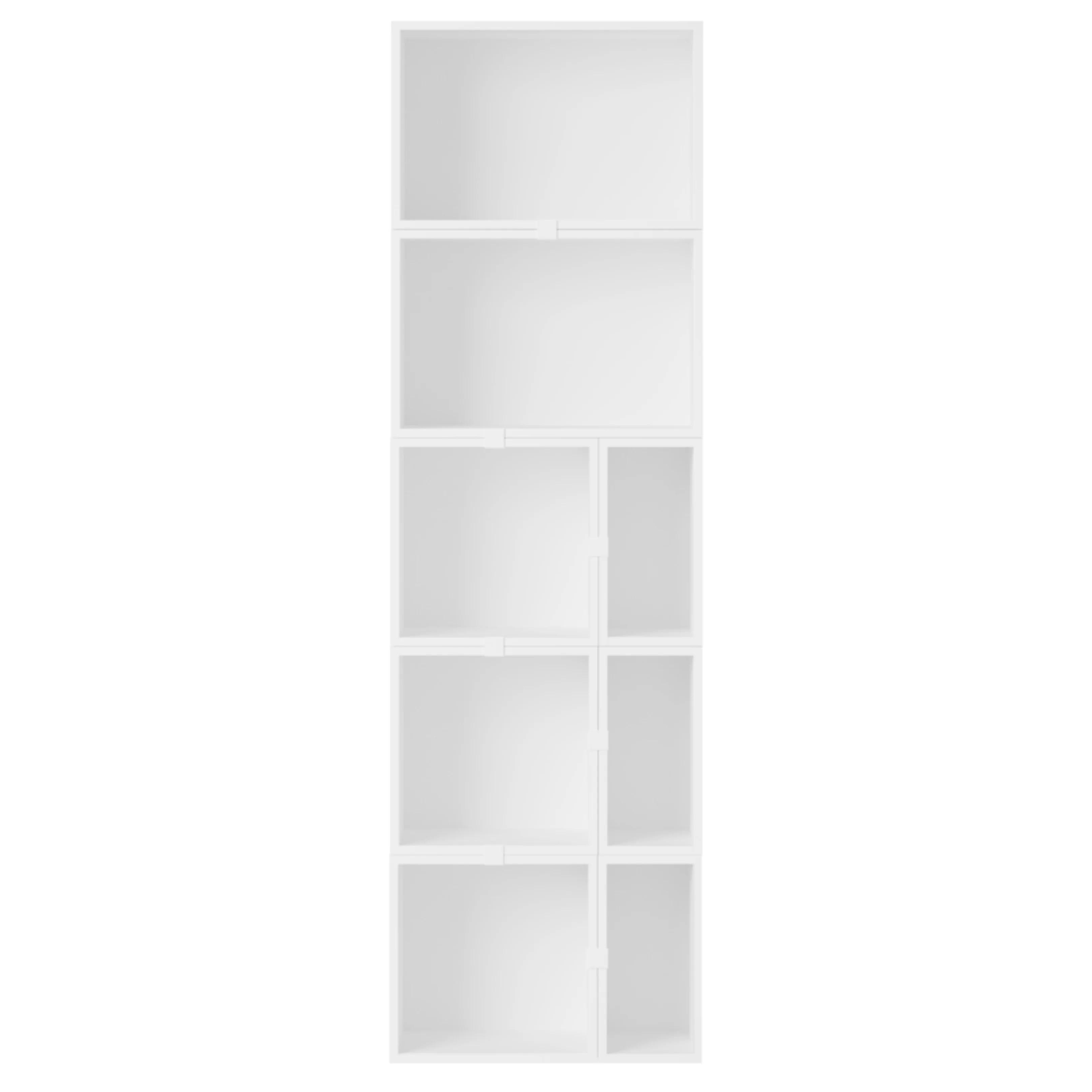 Modular bookcase with adjustable shelving