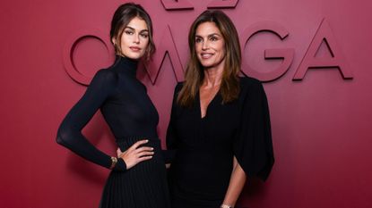 Kaia Gerber and Cindy Crawford at a red-carpet event