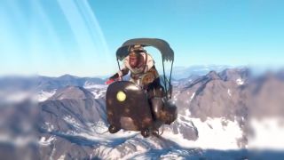 A monkey man rides a flying tuk-tuk in Beyond Good & Evil 2.