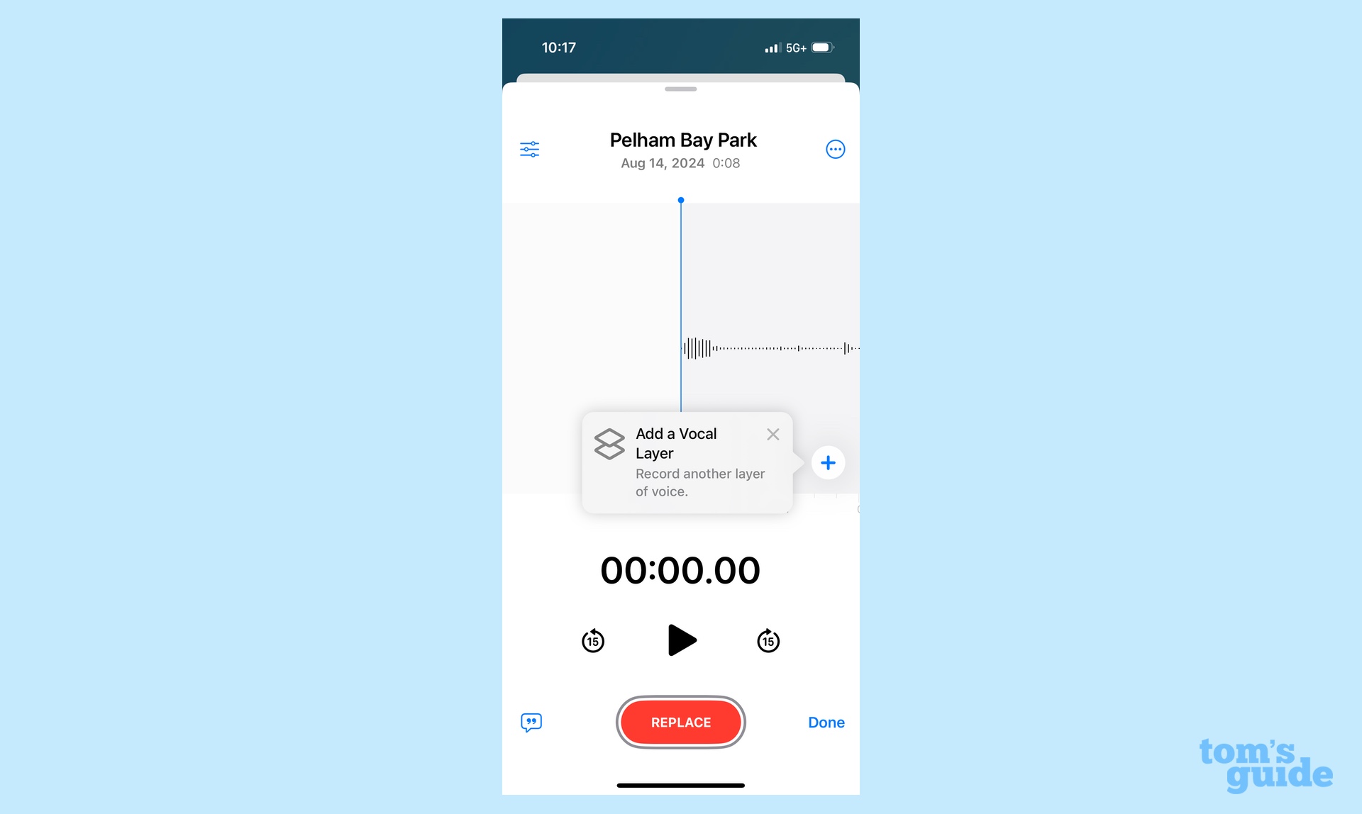 multi-track voice memos on an iphone running ios 18.2