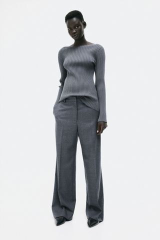 H&M Grey Tailored Trousers