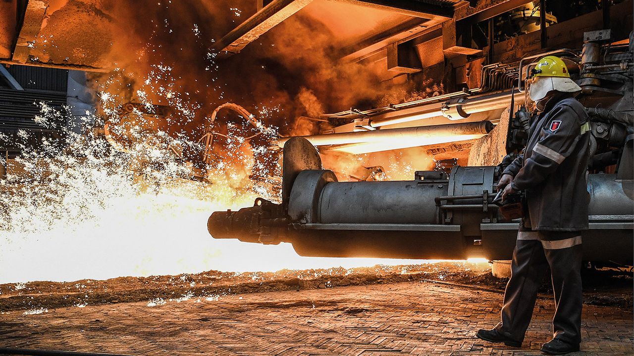 Blast furnace at the Nizhny Tagil Iron and Steel Works