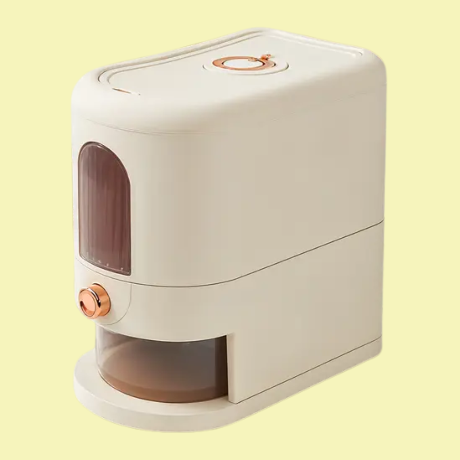 A cream rice dispenser