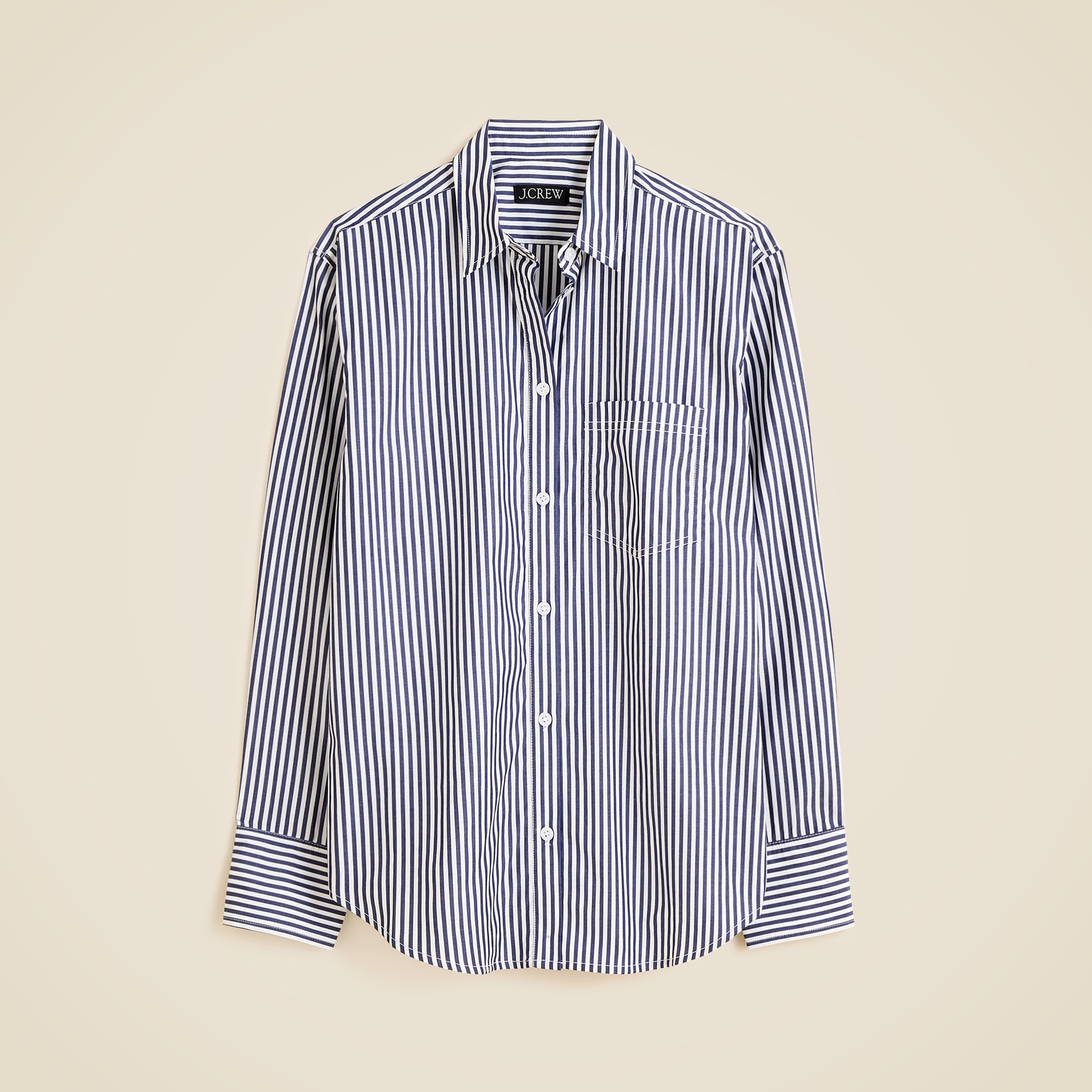 Gar&amp;ccedil;on Classic Shirt in Striped Cotton Poplin