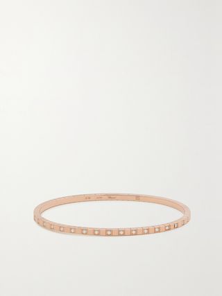 Ice Cube 18-Karat Rose Gold Diamond Bangle