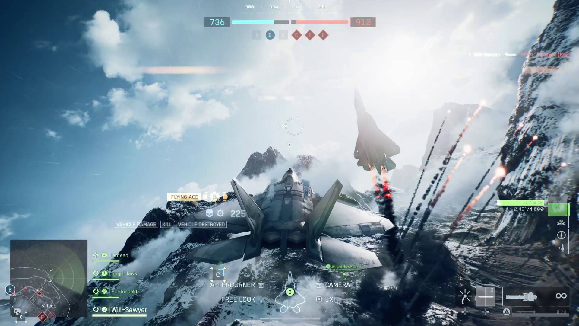 Battlefield 6 flying jet and shooting down enemy jet
