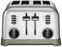 Cuisinart CPT-1804-Slice Toaster Oven: was $70 now $53
This retro-inspired, brushed stainless steel toaster is currently priced at a steal at Amazon. In our Cuisinart 4-slice classic metal toaster review, our editor dubbed it a two-for-one tool that packs six-plus settings into a compact countertop appliance simply by turning a free-moving dial. It delivers impressively even and consistent toasting (choose between Bagel, Defrost, and Reheat) and is a cinch to clean thanks to two removable crumb trays.
Price check: $54 @ Wayfair | $75 @ Walmart&nbsp;