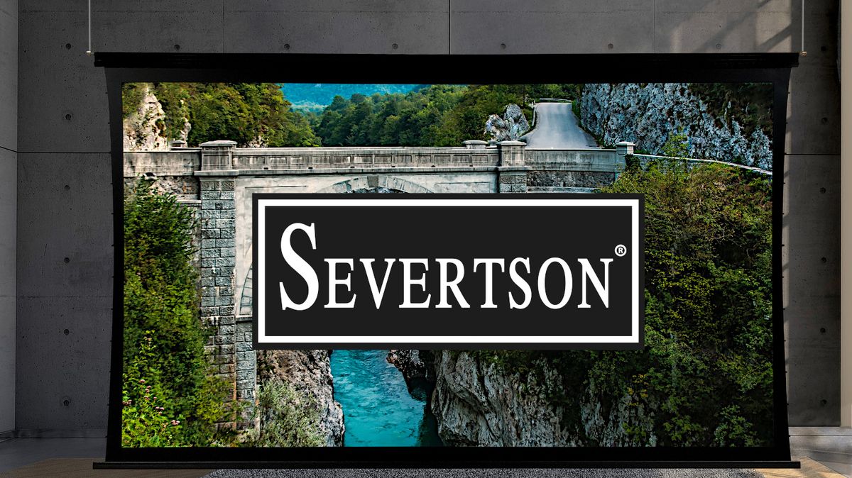 Severtson Screens Showcases New Cable Drop Series of Motorized Projection Screens.