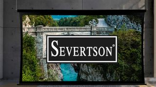 Severtson Screens Showcases New Cable Drop Series of Motorized Projection Screens.