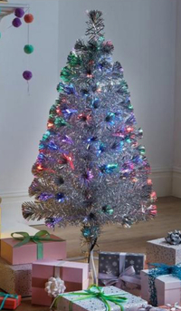 Silver Fibre Optic Christmas Tree 4ft - £29.99 (Was £49.99) | Very