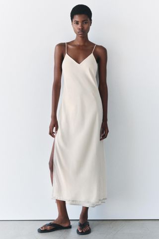 Zw Collection 100% Silk Slip Dress