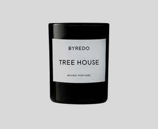 black byredo candle with white label