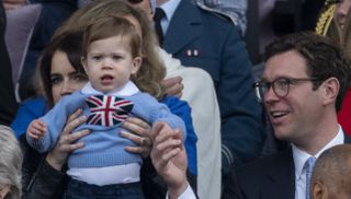 August Brooksbank with parents Princess Eugenie and Jack Brooksbank