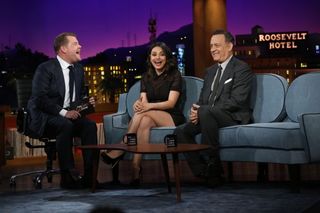 Mila Kunis and Tom Hanks on The Late Late Show