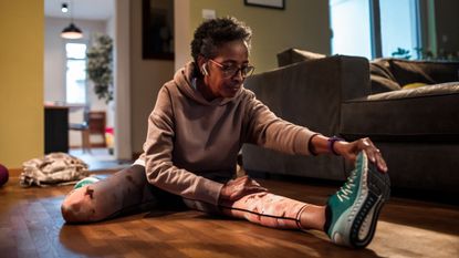 Woman doing stretching exercises