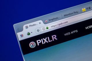 Pixlr website on a computer screen