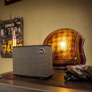 Lifestyle image of the Klipsch Heritage Groove Bluetooth speaker