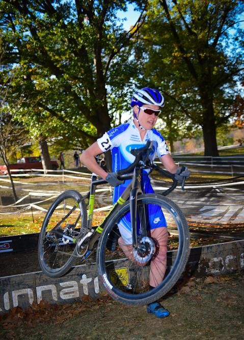 Georgia Gould (Luna Pro Team) racing in second place
