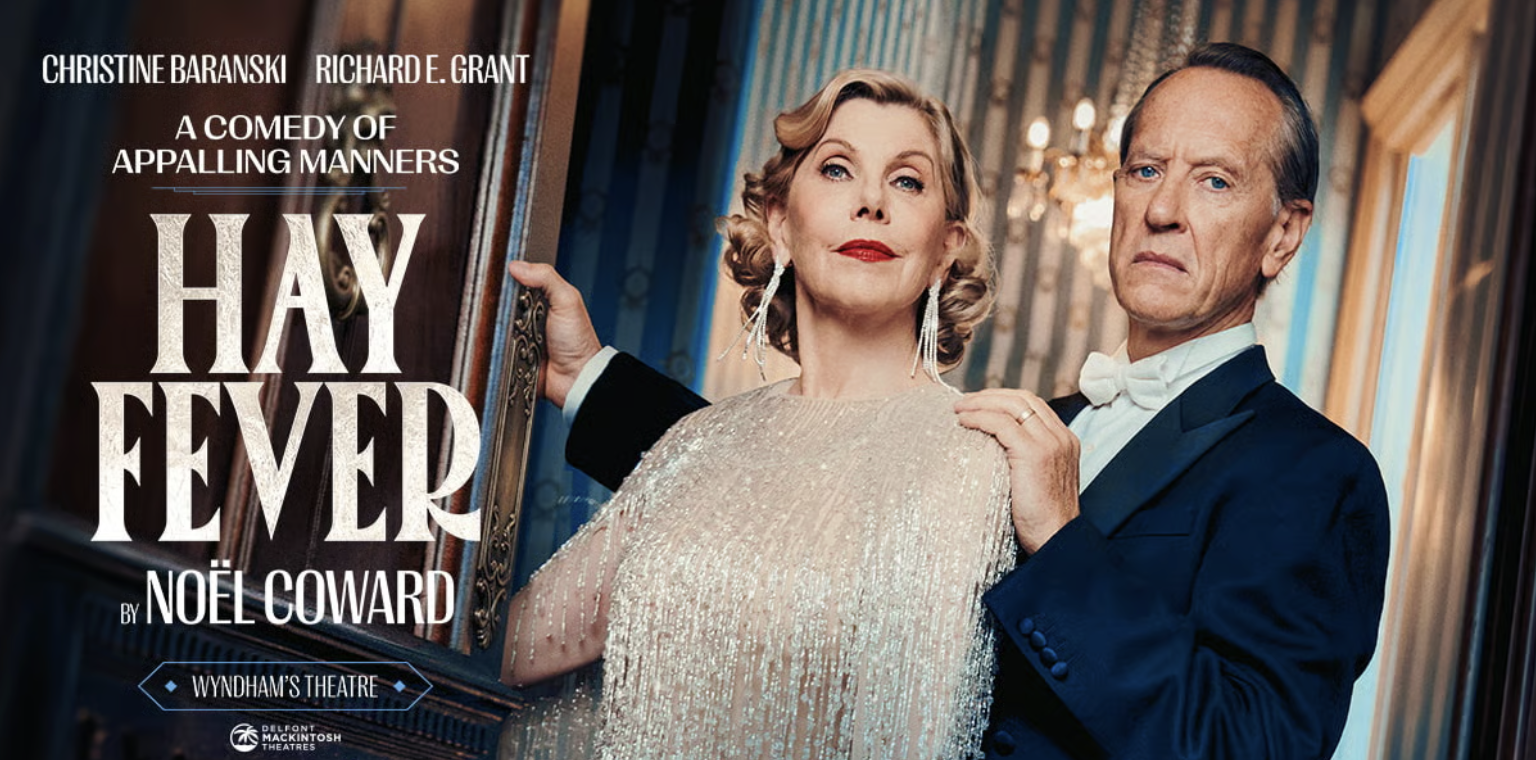 an image of the poster for the play, showing Christine Baranski and Richard E Grant