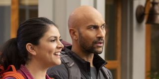 Keegan-Michael Key alongside Cecily Strong in Schmigadoon!