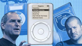 Steve Jobs, Jony Ive and the original iPod in 2001