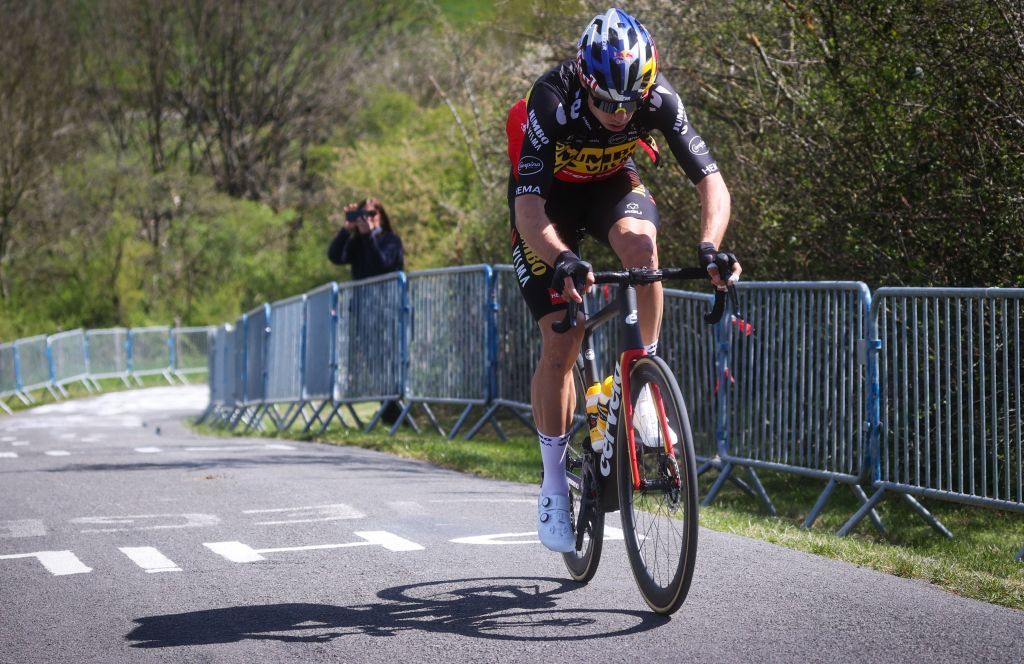 Wout van Aert previews the Cote de la Redoute before his Liege-Bastogne-Liege debut