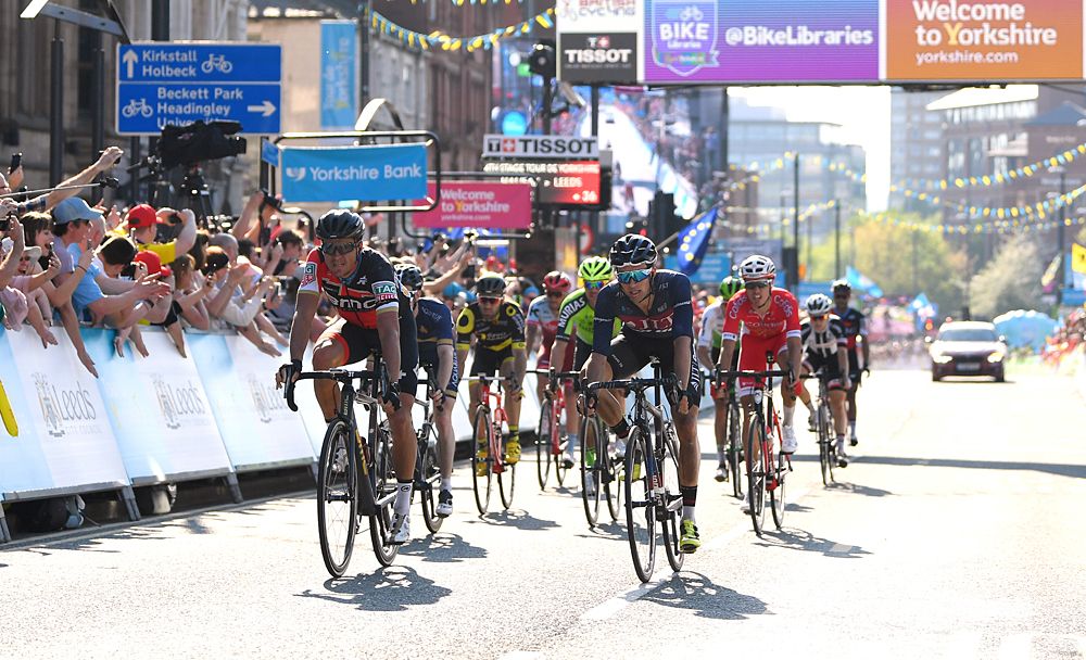 Greg Van Avermaet (BMC) takes bunch sprint for second place, and the overall title at Tour de Yorkshire