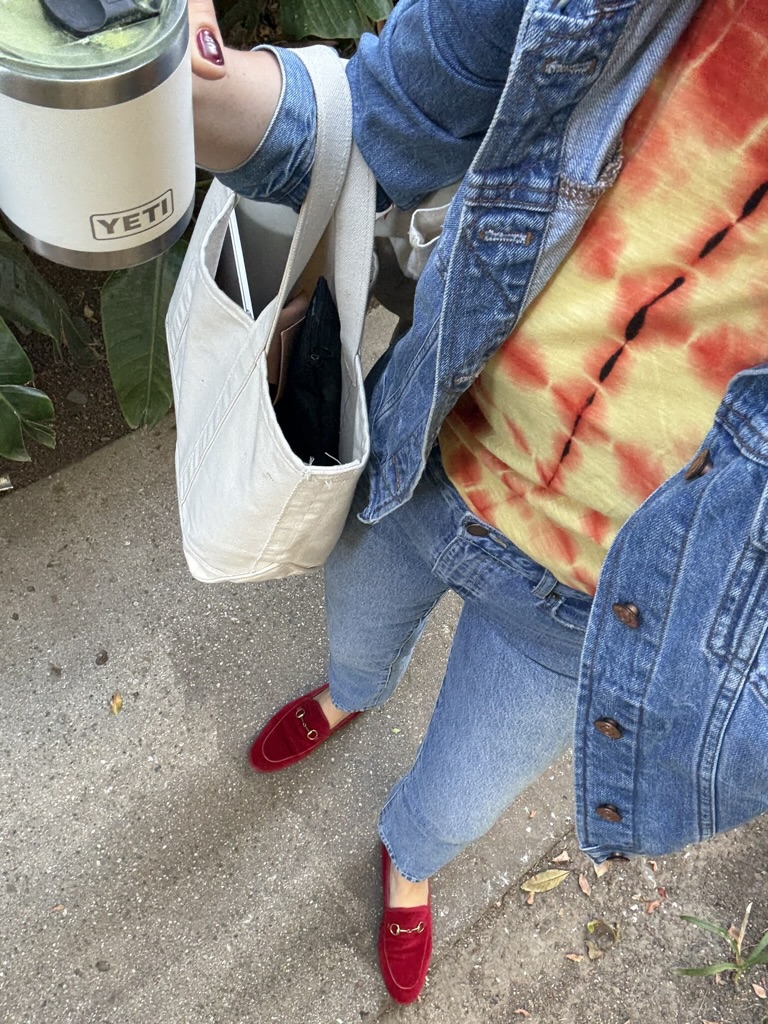 Brooke Ely Danielson wearing denim