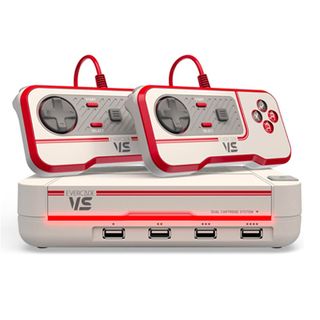 Best retro games consoles; a white and red console