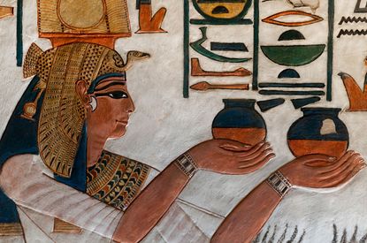 A painting in the tomb of Nefertari