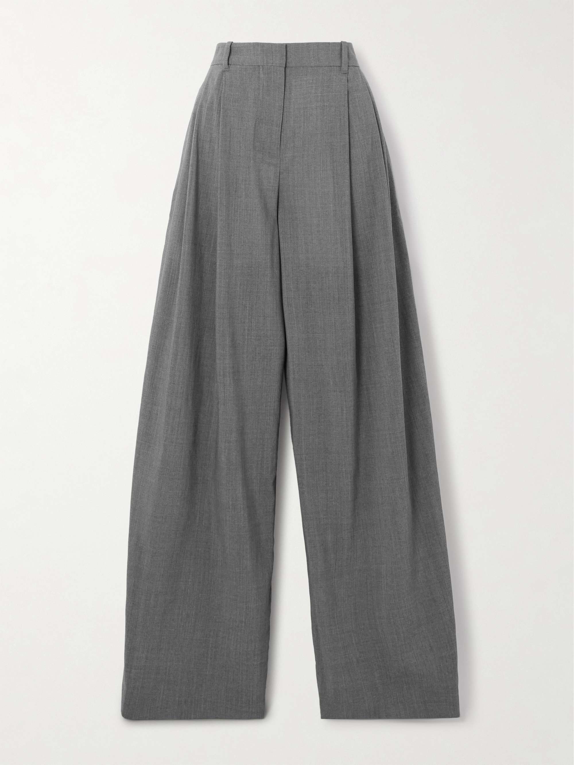 D&#039;homme Pleated Stretch-Wool Tapered Pants